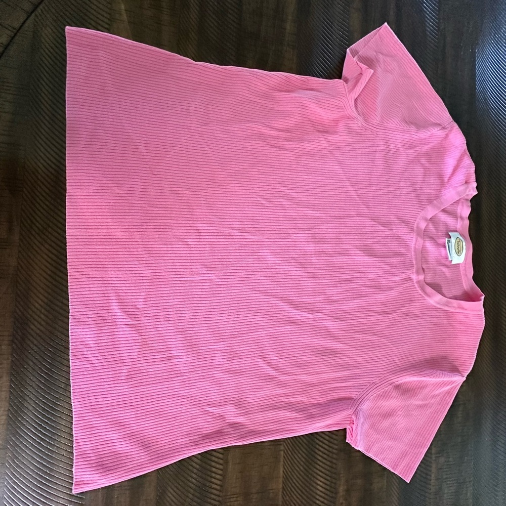 Talbots Pink Crew Neck Short Sleeve Tee